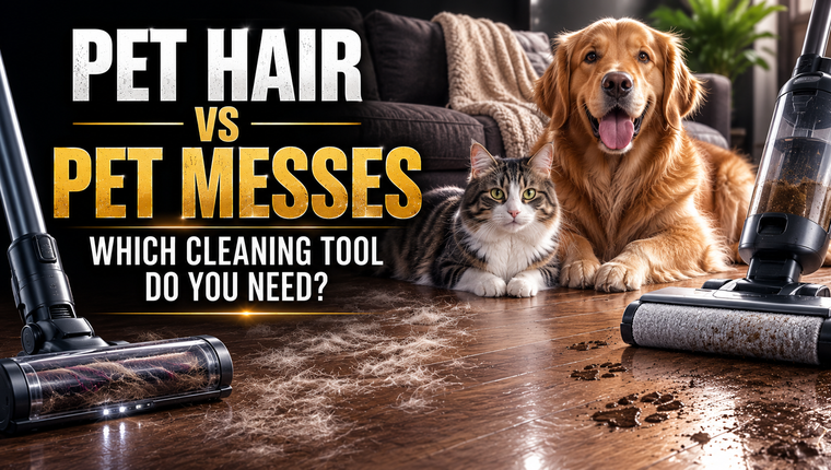 Pet Hair vs Pet Messes: Which Cleaning Tool Do You Need?