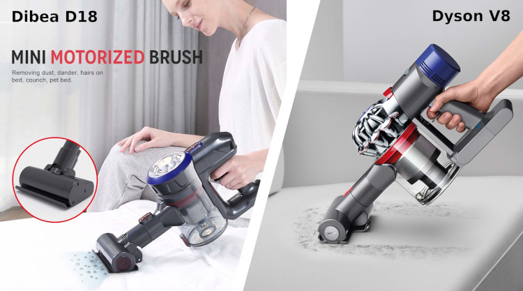 Comparison Chart Dibea D18 Vs Dyson V8 Absolute