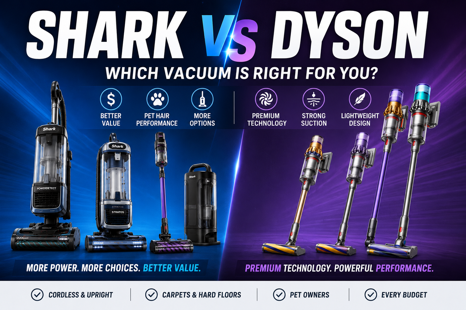 Shark vs Dyson Vacuums: Which Brand Should You Buy?