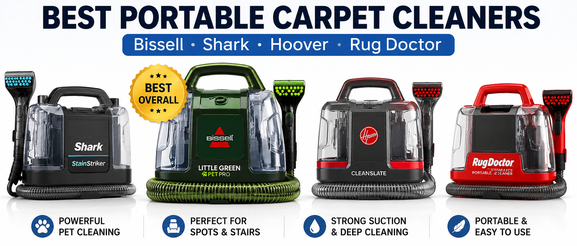 Best Portable Carpet Cleaners of 2026: Top Spot Cleaners Compared