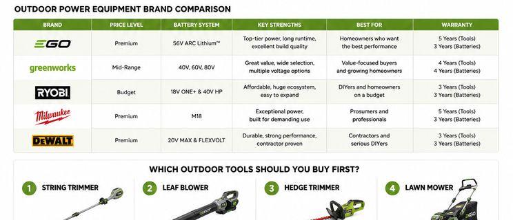 Outdoor Power Equipment Buying Guide (2026): Best Brands and Tools Compared